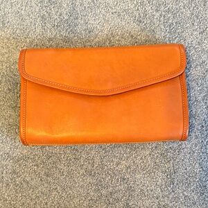 Coach brown Leather Wristlet Clutch